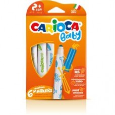 Carioca super lavabila,  6 culori/cutie, CARIOCA Baby +2