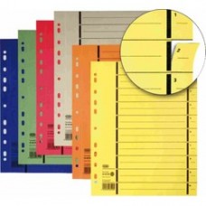 Separatoare carton manila 250g/mp, 300 x 240mm, 100/set, ELBA - galben