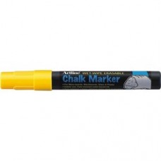 Marker cu creta ARTLINE, pentru table de scris, varf 4.0mm - galben