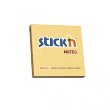 Notes autoadeziv 76 x  76 mm, 100 file, Stick"n - portocaliu pastel