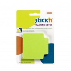 Tracking notes 70 x70 mm, 50 file/set, Stick"n - verde neon