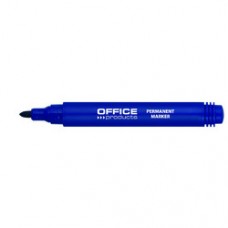 Permanent marker, varf rotund, corp plastic, Office Products - albastru