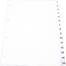 Index plastic gri, numeric 1-20, A4, 120 microni, Optima
