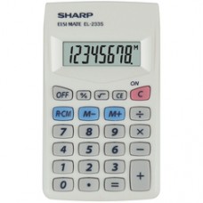 Calculator de buzunar, 8 digits, 103 x 60 x  8 mm, SHARP EL-233S - alb