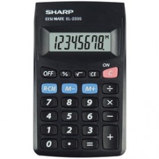Calculator de buzunar, 8 digits, 103 x 60 x  8 mm, SHARP EL-233SBBK - negru