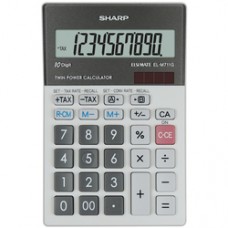 Calculator de birou, 10 digits, 152 x 100 x 33 mm, SHARP EL-M711GGY - gri